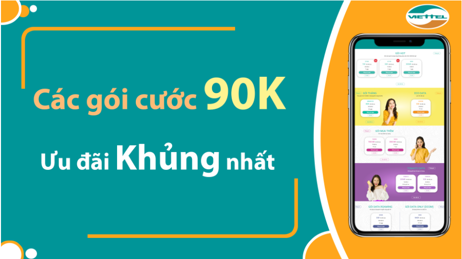 Hướng dẫn đăng kí 4G Viettel _Các gói cước 90k ưu đãi khủng nhất