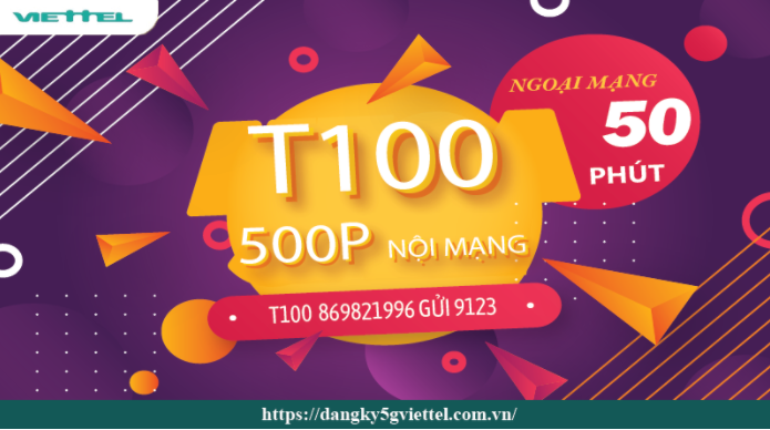 Gói T100 Trả Sau Viettel - 100.000 đ có 1000 phút nội mạng